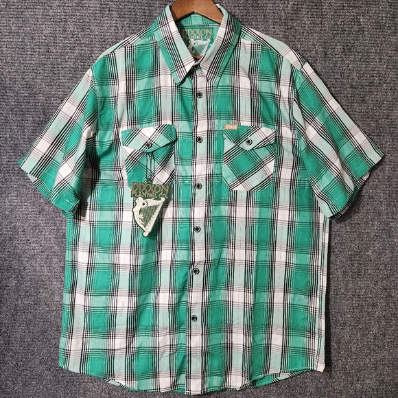 DIXXON Flannel Co. THE Grafton St Bamboo Blend Short Sleeve Shirt Sz XL - Picture 1 of 11